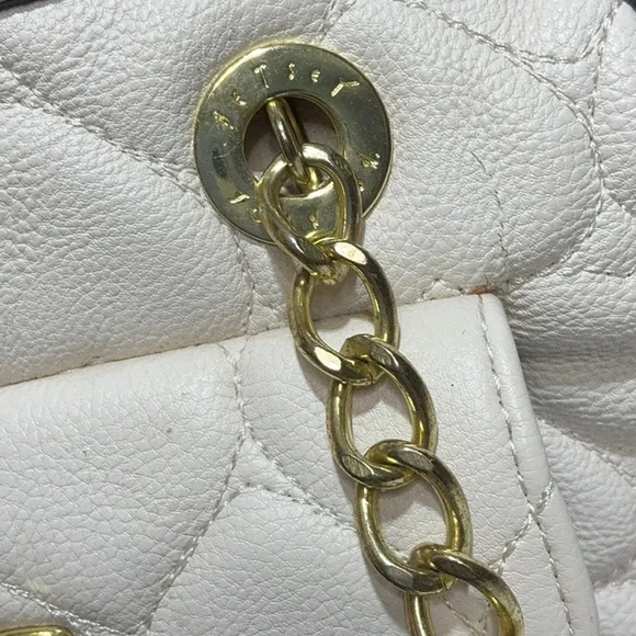 Betsey Johnson Classic Heart Quilted Sachel Handbag - Picture 15 of 15